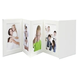 Deknudt Leporello Plastic Multi-frame 4-Photo 10x15 White (A66DC1)