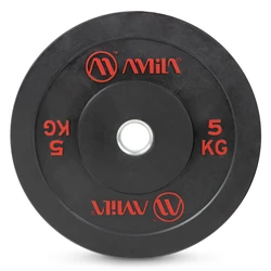 Δίσκος Amila Black R Bumper Slim 50mm 5Kg