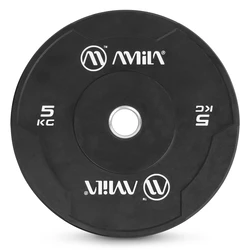 Δίσκος Amila Black W Bumper Slim 50mm 5Kg