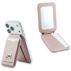 Karl Lagerfeld Stand Mirror MagSafe Wallet Pink