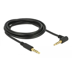 Καλώδιο Ήχου Delock Jack stereo σε Jack stereo 4pin 3.5mm, 90°, μαύρο, 3m