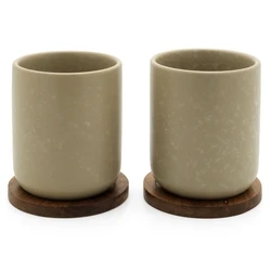 Bredemeijer Ceramic Tea Mug Beige 200 ml (Set of 2) - Model 142025