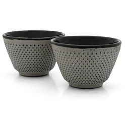 Bredemeijer Round Ceramic Serving Bowls Grey 7.8 cm (2 pcs)