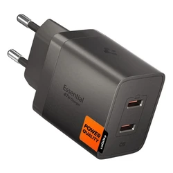 Spigen EE472EU-GAN Essential 2xUSB-C Network Charger 47W Gunmetal