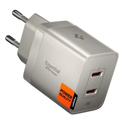 Spigen EE472EU-GAN Essential 2xUSB-C Network Charger 47W Natural Titanium