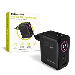 Φορτιστής Τοίχου Mobile Origin 65W GaN PW20 2x USB-C + USB-A