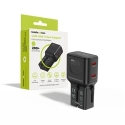 Mobile Origin GaN 45W Ταξιδιωτικός Φορτιστής EU/US/UK/AU PW26 Μαύρο