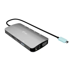 i-tec USB-C Metal Nano 3x Display Docking Station — DP + HDMI + VGA, LAN, USB-C Power Delivery 100W (C31NANOTRIDOCKPD)