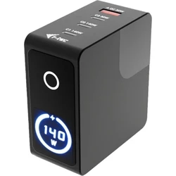 i-tec 140W Έξυπνος Πολυθύρης Φορτιστής USB - 3x USB-C, 1x USB-A, Οθόνη LCD, 150 cm