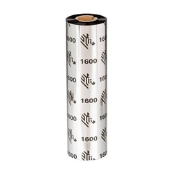 Zebra 1600 Economy Wax - Μαύρη θερμική κορδέλα μεταφοράς (156 mm x 450 m)
