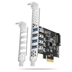 Κάρτα PCIe Axagon Pceu-43rs A Dapter 4x Usb3.0 Uasp V