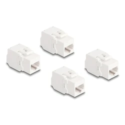 Keystone Module Delock 86051, Rj45 Σε Lsa, Cat.6A Utp, Λευκό, 4Τμχ