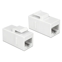 Keystone Delock Module RJ45 86379, Θηλυκό σε Θηλυκό, CAT 6 Utp, Λευκό