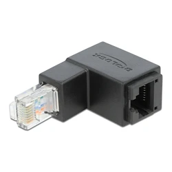 Αντάπτορας Δικτύου Delock Rj45 86423, Cat 6 Utp, Γωνιακός 90°, Μαύρος