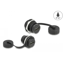 Αντάπτορας HDMI Delock D-Type module 86963 με καπάκι, IP67, 5Gbps, μαύρο