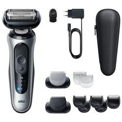 Ηλεκτρική ξυριστική μηχανή Braun Series 6 62-S1650s, ασημί