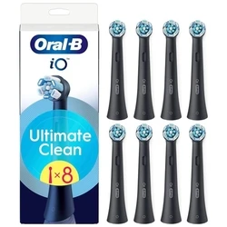 Oral-B iO Ultimate Clean EB8 Ανταλλακτικές Κεφαλές Οδοντόβουρτσας, 8 τμχ, Μαύρο