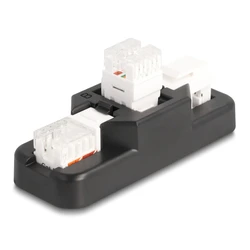 Βάση Keystone Delock σετ 87104 με 3x Keystone module, RJ45/RJ11 Cat.6