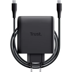 Trust Φορτιστής Χωρίς Καλώδιο GaN με 2 Θύρες USB-C 100W Μαύρος (Maxo)