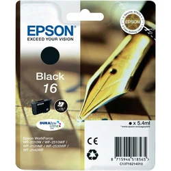 Epson 16 Genuine Ink Cartridge InkJet Black 5.4 ml - Compatible with WF-2750DWF/WF-2510/WF-2520/WF-2010 (C13T16214022)