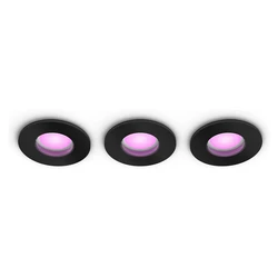 Philips Hue White & Color Ambiance Xamento εντοιχισμένο σποτ μαύρο 3x4,2W (3τμχ, GU10)
