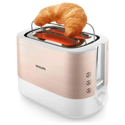 Philips Viva Collection HD2638/11 Toaster - 2-Slice, Pink Gold/White