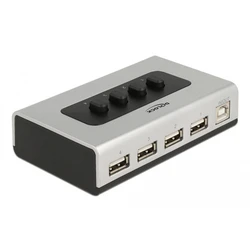 HDMI Switch Delock USB Type B σε 4x USB 87762, bidirectional, ασημί
