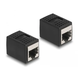 Αντάπτορας Delock Rj45 Θηλυκός 87796 Cat.6a 8p/8c Μαύρος