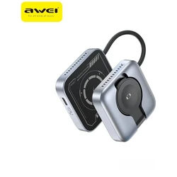 AWEI W35 15W 3-in-1 Induction Charger Gray