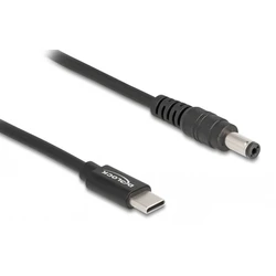 Καλώδιο Τροφοδοσίας Delock 87977, USB-C σε 5.5x2.1mm, 1.5m, μαύρο