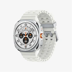Samsung Galaxy Watch Ultra (2025) Titanium 47mm Αδιάβροχο με eSIM και Παλμογράφο (Λευκό)