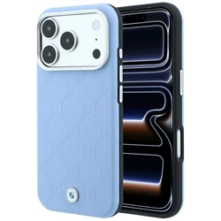 BMW Sign Deboss Quilted Metal Logo MagSafe Apple iPhone 18 Pro / 17 Pro blue