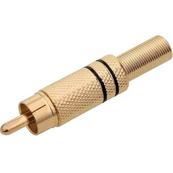 Default Brand RCA Male Connector Gold Plated Black