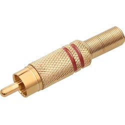 Default RCA Male Gold Plated Red Connector