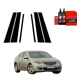 GrizzGlass BodyShield Black Car Pillar Protective Film Honda Accord Sedan 5D (2021-2026) [6in1]