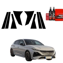 GrizzGlass BodyShield Black Car Pillar Protective Film Peugeot 308 GT Hatchback (2026) [8in1]