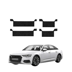 GrizzGlass HeavyDuty Black Door Sill Protective Film Audi A6 C8 Sedan (2018-2023) [4in1]