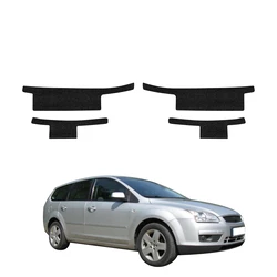 GrizzGlass HeavyDuty Black Door Sill Protective Film Ford Focus Mk2 Kombi (2004-2007) [4in1]