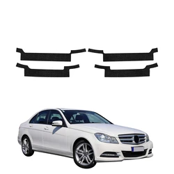 GrizzGlass HeavyDuty Black Door Sill Protective Film Mercedes Benz C-Class W204 Sedan Facelifting (2011-2014) [4in1]