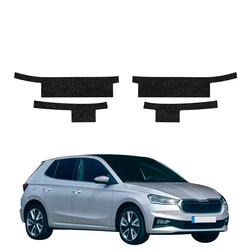 GrizzGlass HeavyDuty Black Door Sill Protective Film Skoda Fabia 4 (2021-2026) [4in1]