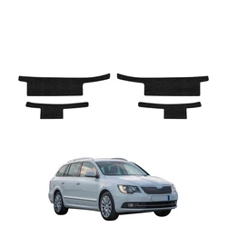 GrizzGlass HeavyDuty Black Door Sill Protective Film Skoda Superb 2 Kombi Facelifting (2013-2015) [4in1]