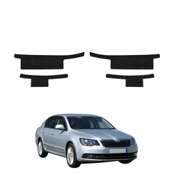 GrizzGlass HeavyDuty Black Door Sill Protective Film Skoda Superb 2 Facelifting (2013-2015) [4in1]