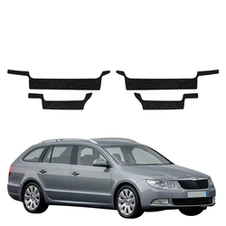 GrizzGlass HeavyDuty Black Door Sill Protective Film Skoda Superb 2 Kombi (2009-2013) [4in1]