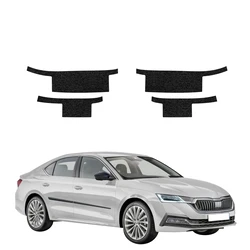 GrizzGlass HeavyDuty Black Door Sill Protective Film Skoda Octavia 4 Hatchback (2019-2024) [4in1]