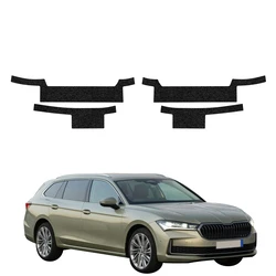 GrizzGlass HeavyDuty Black Door Sill Protective Film Skoda Superb 4 Combi (2024-2026) [4in1]