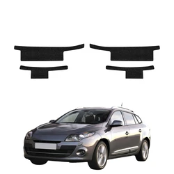 GrizzGlass HeavyDuty Black Door Sill Protective Film Renault Megane 3 Kombi 5D (2008-2012) [4in1]