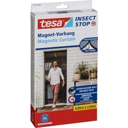 Tesa σίτα πόρτας με μαγνητικό κούμπωμα, γκρι, 200x80 cm
