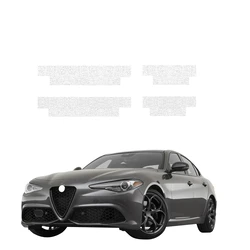 GrizzGlass HeavyDuty White Door Sill Protective Film Alfa Romeo Giulia (2023-2026) [4in1]