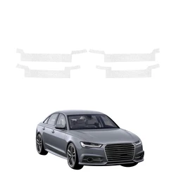 GrizzGlass HeavyDuty White Door Sill Protective Film Audi A6 C7 Sedan (2011-2014) [4in1]