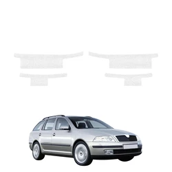 GrizzGlass HeavyDuty White Door Sill Protective Film Skoda Octavia 2 Kombi (2004-2008) [4in1]